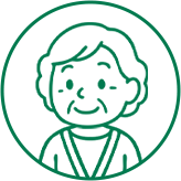 年配の女性のアイコン